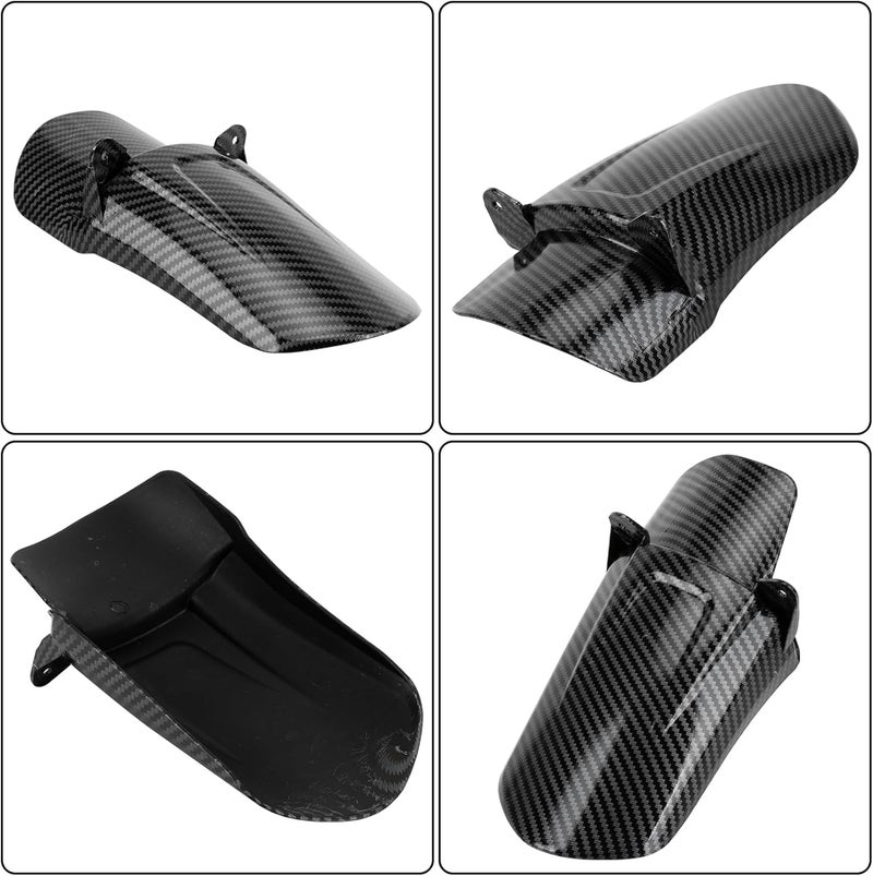psler Carbon Fiber Rear Guard - Motorcycle Wheel Rear Mudguard Mud Guard for Light Bee X/S and Segway X160 / X260 Electric Dirt Bike Patrs, Carbon Fiber Color, ABS Plastics - Image 2